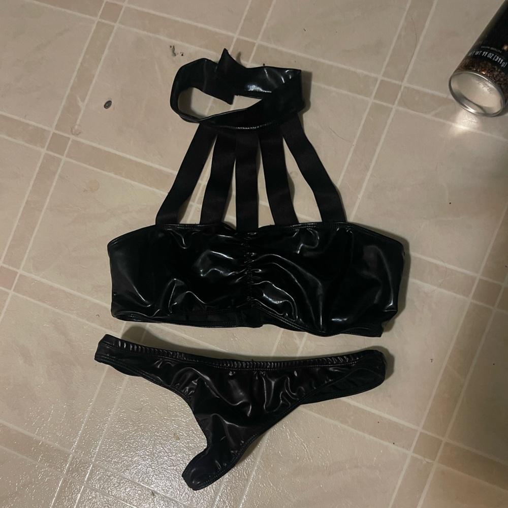 Club exx black lingerie set like new